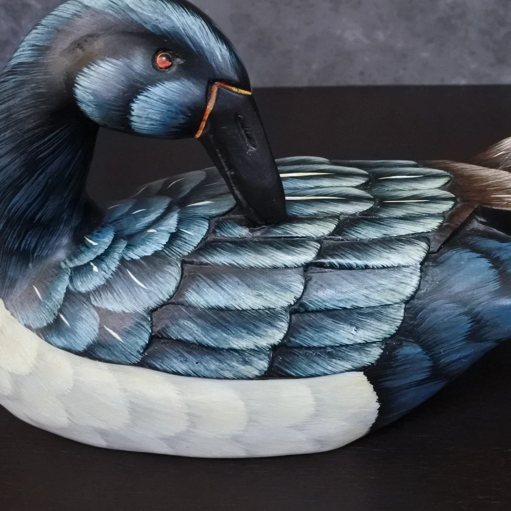 Vintage Folk Art Wooden Canada Goose Duck Decoy Hunting Farmhouse Decor